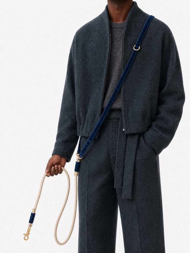 Blue Velvet Dog Leash