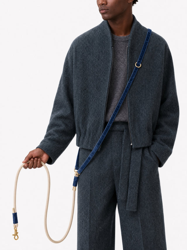 Blue Velvet Dog Leash