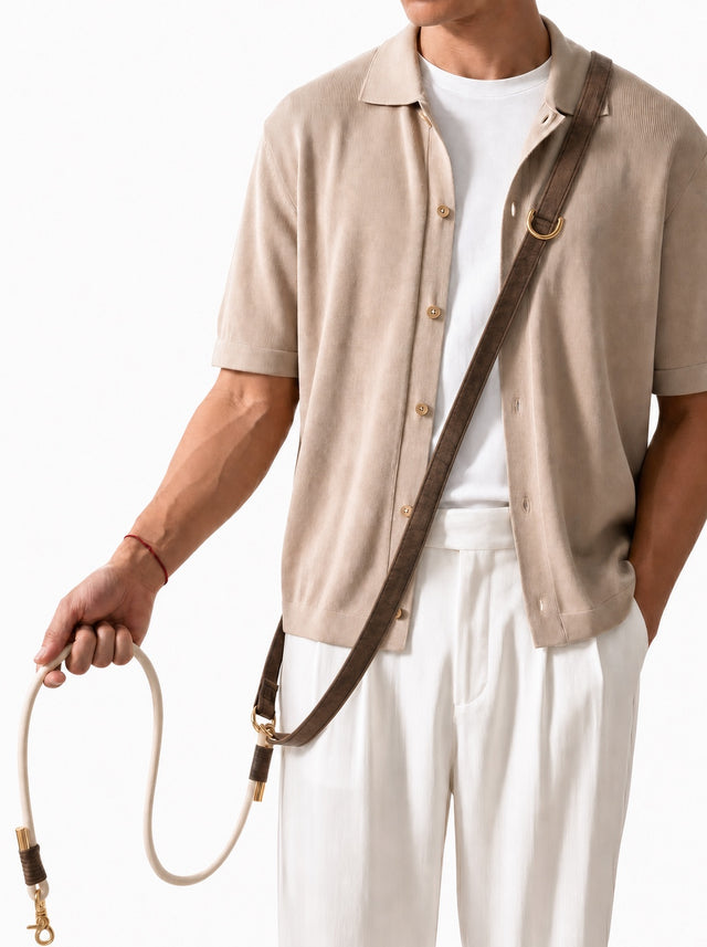 Brown Velvet Dog Leash