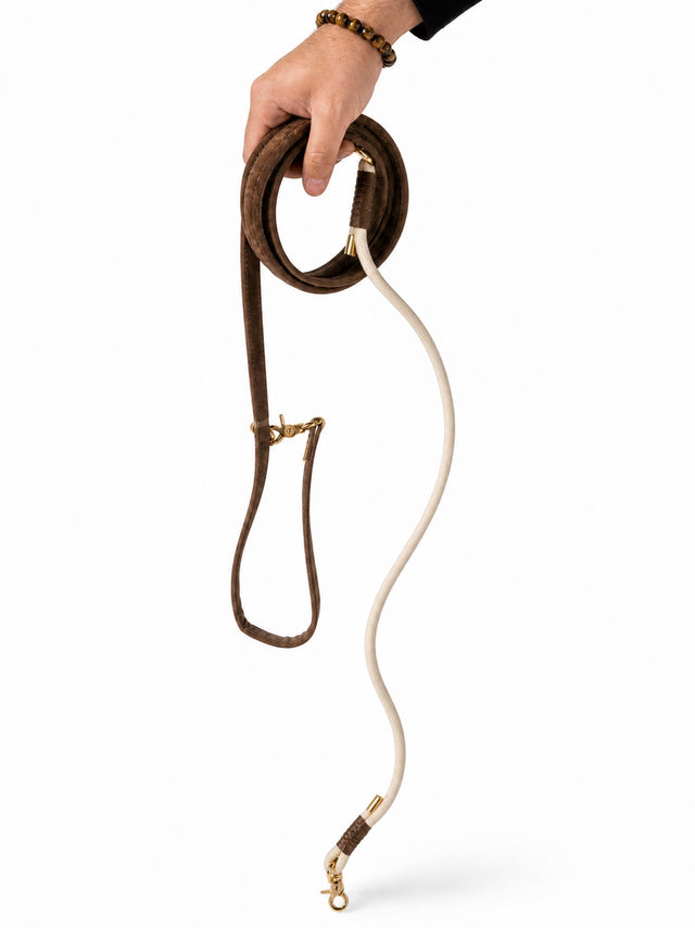 Brown Velvet Dog Leash