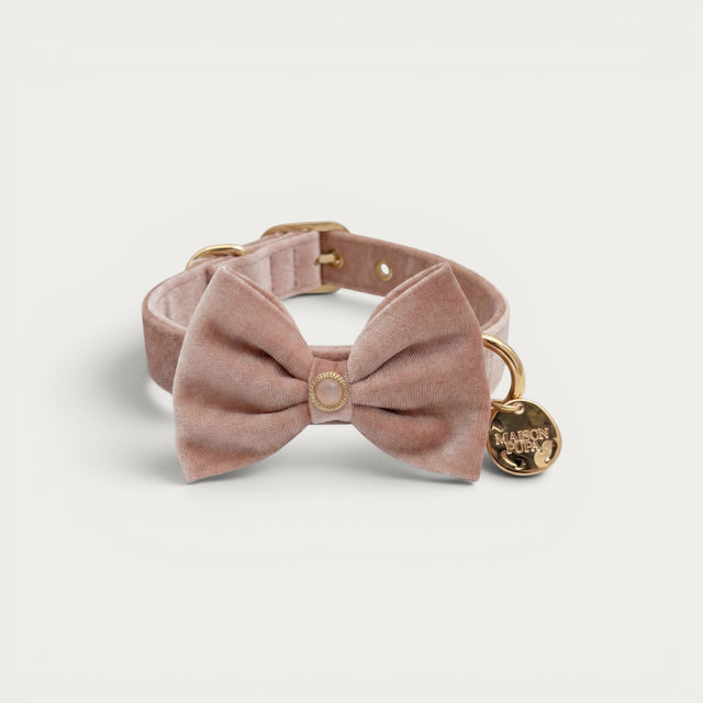 Rose quartz crystal pet collar