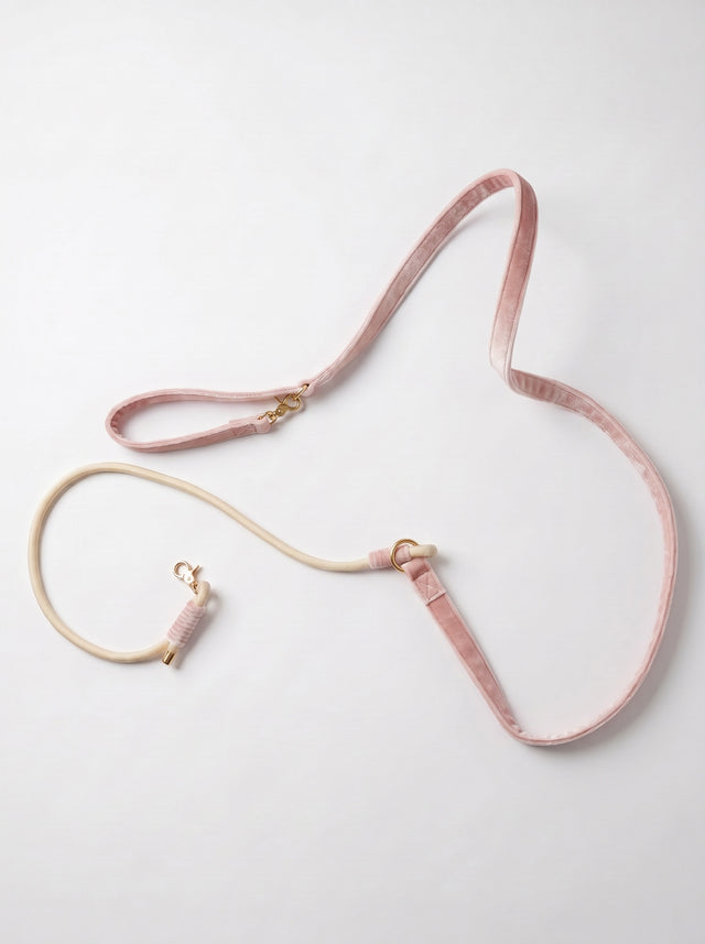 Pink Velvet Dog Leash