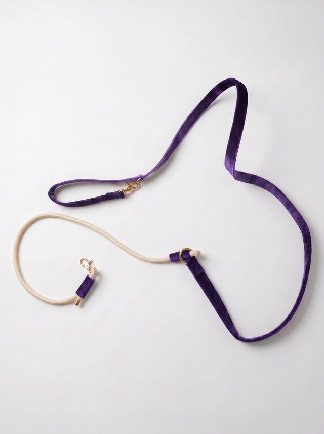 Purple Velvet Dog Leash