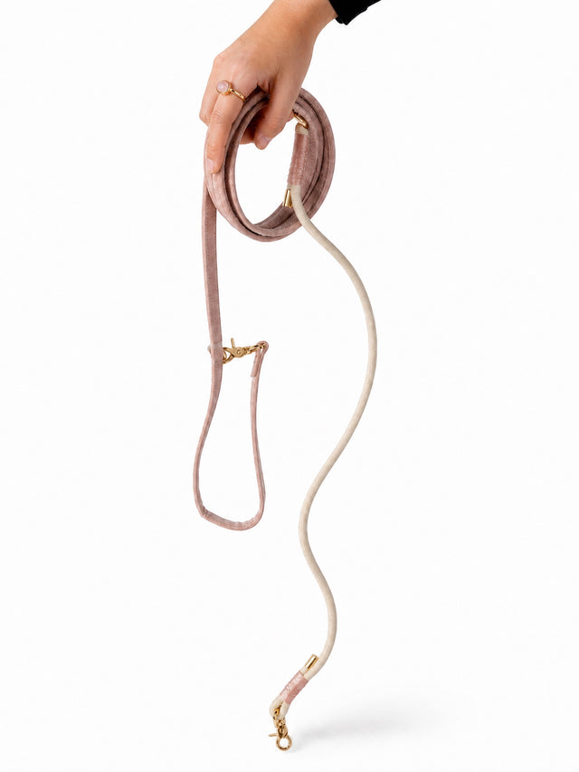 Pink Velvet Dog Leash
