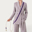 Laisse de chien en velours violet