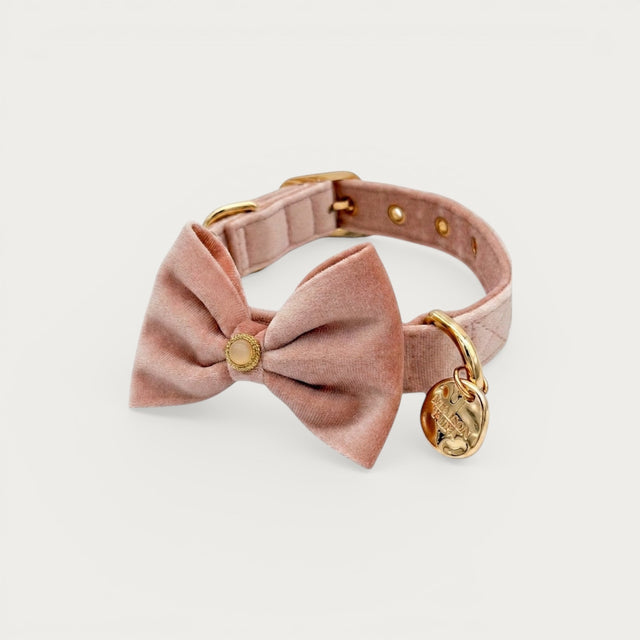 Rose quartz crystal pet collar