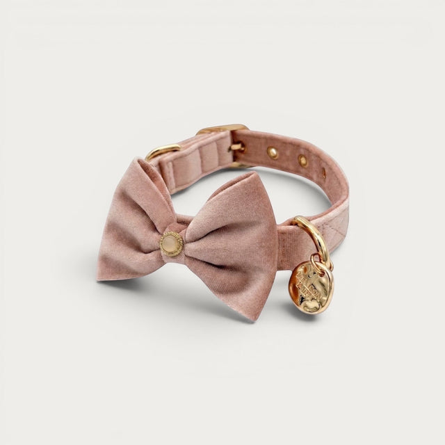 Rose quartz crystal pet collar